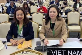 La embajadora Nguyen Thi Van Anh, representante permanente de Vietnam ante la UNESCO (derecha). (Fuente: VNA)