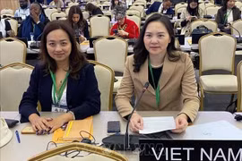 La embajadora Nguyen Thi Van Anh, representante permanente de Vietnam ante la UNESCO (derecha). (Fuente: VNA)
