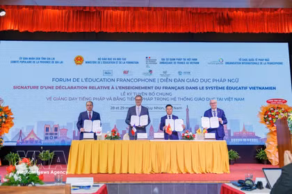 Fortalecen cooperación para el desarrollo de la educación francófona en Vietnam (Foto: VNA)