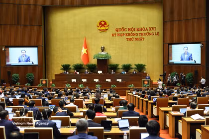 Inauguran primera reunión extraordinaria de XVI Legislatura de Asamblea Nacional de Vietnam (Foto: VNA)