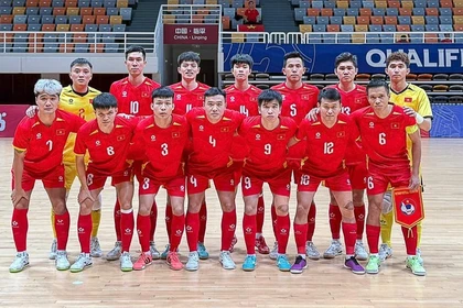 Selección vietnamita de futsal se prepara para Copa Asiática 2026 (Foto: VNA)