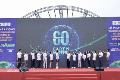 Ceremonia de lanzamiento del Movimiento Nacional para el Uso Eficiente y Ahorrativo de la Energía y Respuesta a la Campaña de la Hora del Planeta 2026. Foto: VNA
