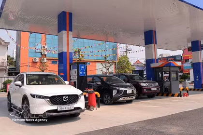 Una gasolinera en provincia vietnamita de Ha Tinh. (Foto: VNA)