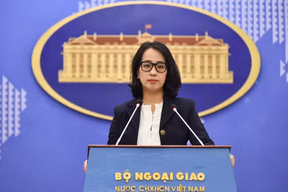 La portavoz del Ministerio de Relaciones Exteriores, Pham Thu Hang. (Foto: Cancillería de Vietnam)