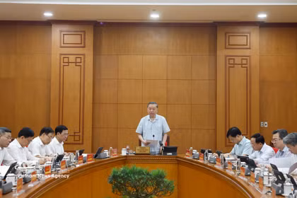 El secretario general del Partido Comunista y presidente de Vietnam, To Lam, urge a renovar la investigación científica básica. (Foto: VNA)
