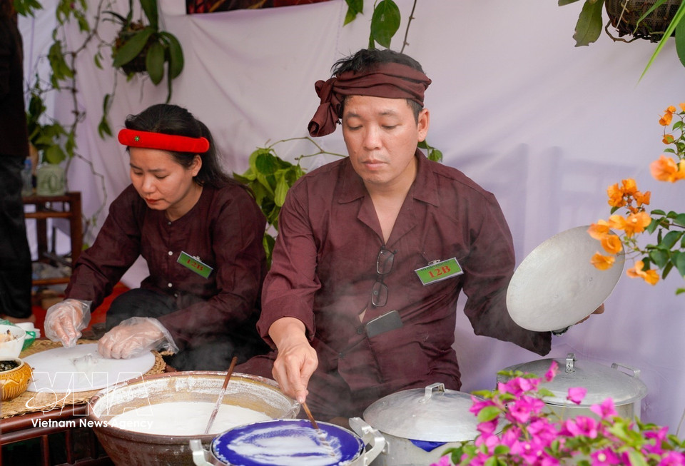 El banh cuon Thanh Tri tiene una larga historia y ha estado ligado a la vida de la población local a lo largo de muchas generaciones. (Foto: VNA)
