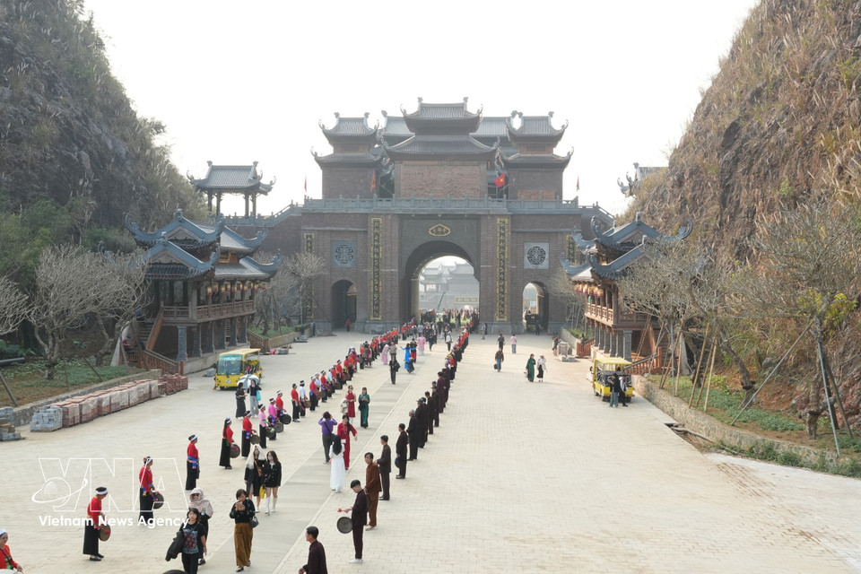 Experiencia cultural del pueblo étnico Muong en el evento. (Fuente: VNA)