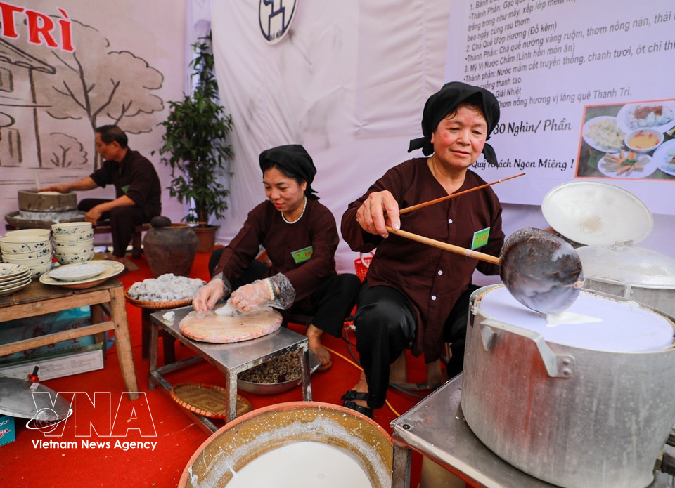 El banh cuon Thanh Tri tiene una larga historia y ha estado ligado a la vida de la población local a lo largo de muchas generaciones. (Foto: VNA)