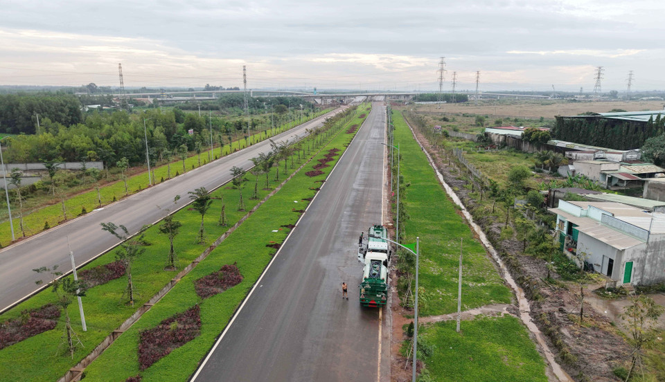 Vía de acceso del Aeropuerto de Long Thanh, cerca de la autopista Bien Hoa - Vung Tau. Foto: VNA