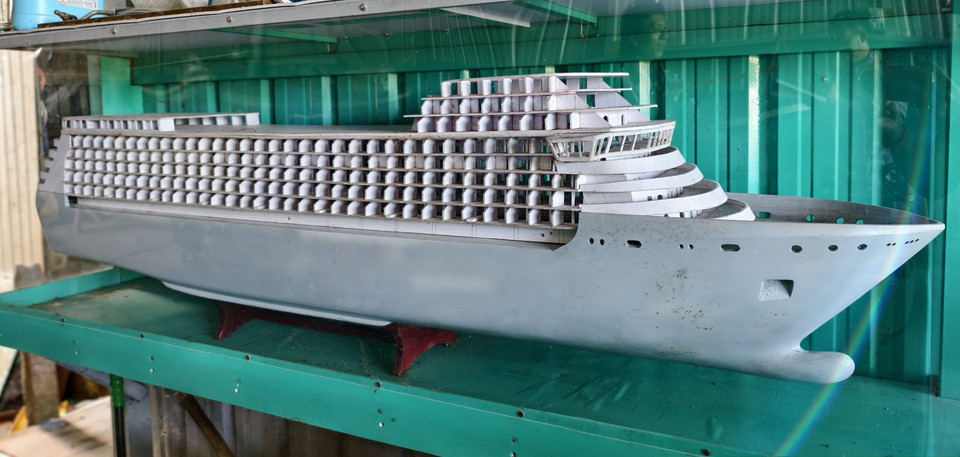 El modelo del crucero "supergigante" está en proceso de finalización. Foto: VNA