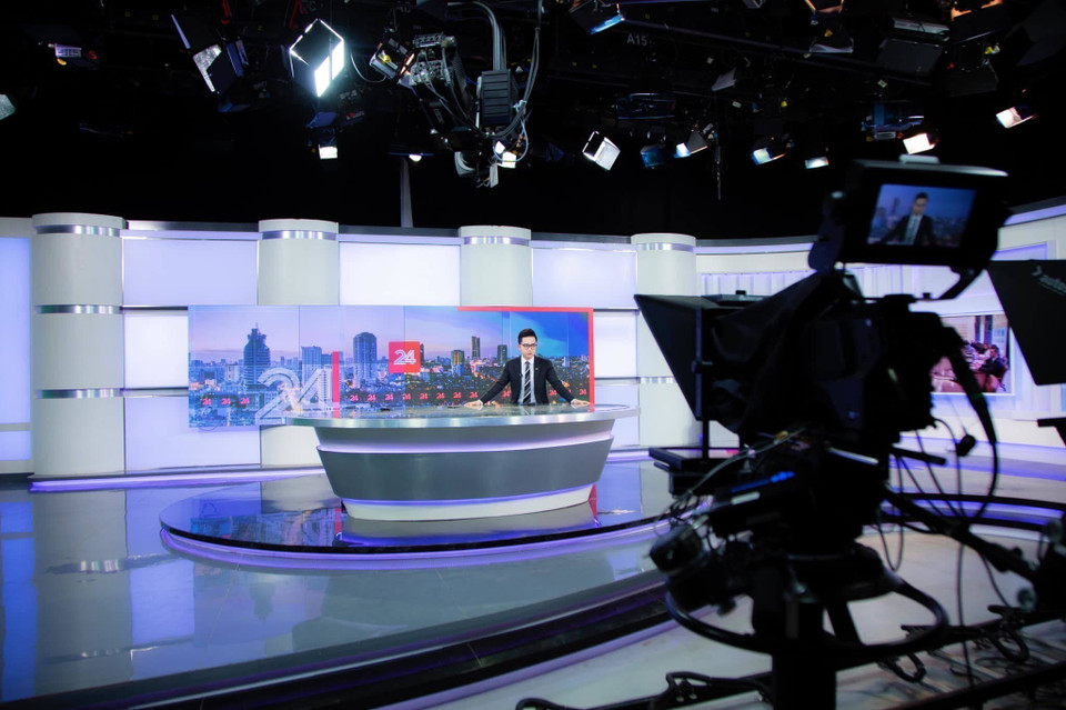 Producción de un programa de Televisión de Vietnam. Foto: VTV.VN