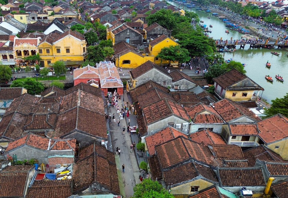 El patrimonio no es solo arquitectura, sino también el aliento de la vida tranquila y sencilla de los habitantes locales. Foto: VNA