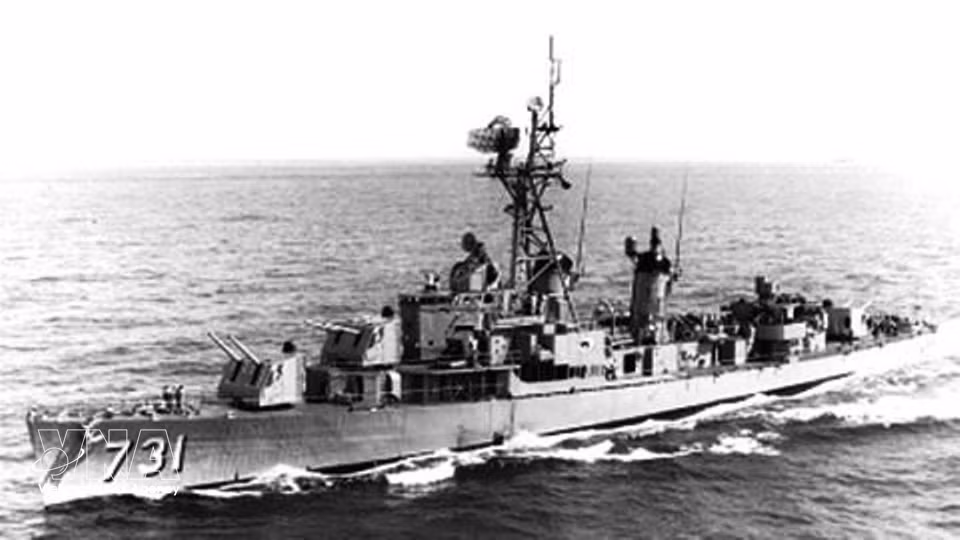 El destructor estadounidense USS Maddox violó las aguas territoriales de Vietnam el 2 de agosto de 1964. Foto: Archivo internacional/VNA