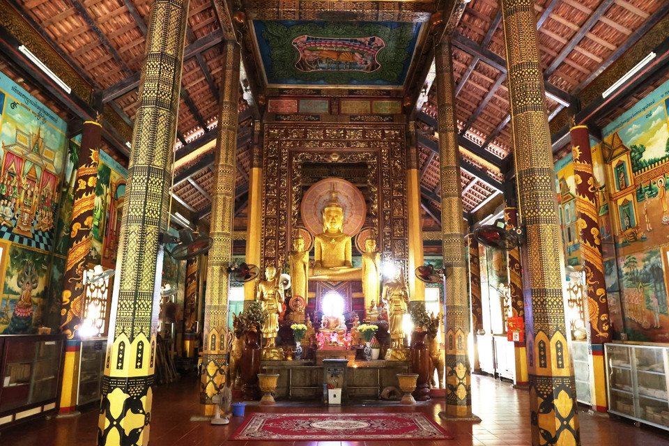 Al igual que otras pagodas de la secta budista Theravada, la sala principal de la Pagoda Ang venera exclusivamente a Buda Shakyamuni. Foto: VNA