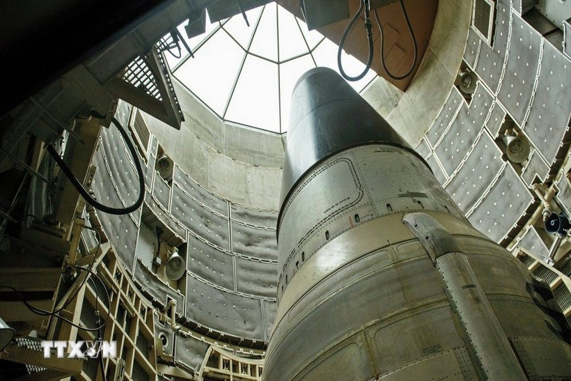 El misil balístico intercontinental estadounidense Titan II, capaz de transportar ojivas nucleares. (Foto: Sputnik/VNA)