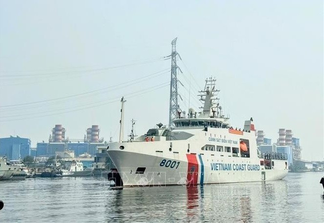 El buque CBS 8001, el más moderno de la Guardia Costera de Vietnam (Fuente: VNA)
