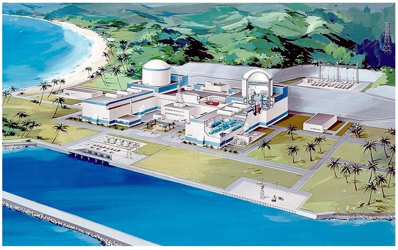 Ilustración de la central nuclear de Ninh Thuan (imagen generada por IA)