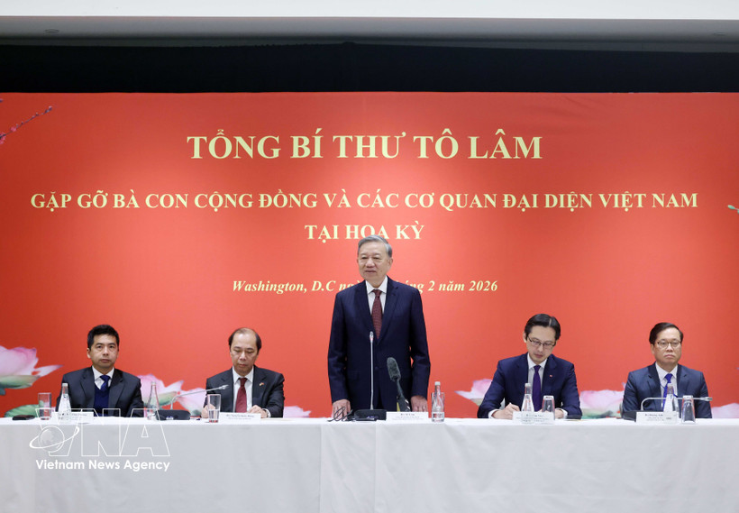 El secretario general To Lam habla en el encuentro (Foto: VNA)