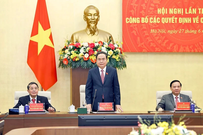 El presidente de la Asamblea Nacional, Tran Thanh Man, en la cita (Foto: VNA)