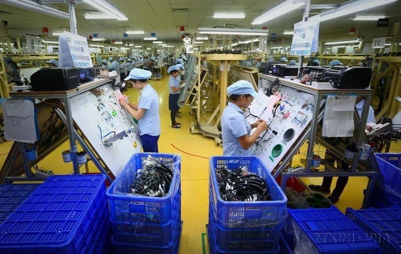 Fabricación de componentes electrónicos. (Foto: VNA)