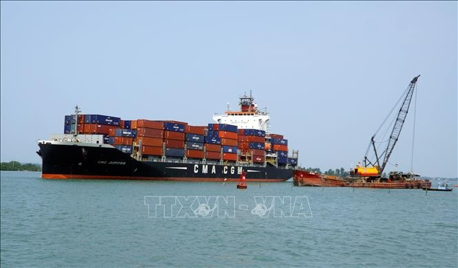 El puerto marítimo de Chu Lai, Quang Nam, da la bienvenida a barcos de 50 mil toneladas. (Foto: VNA)