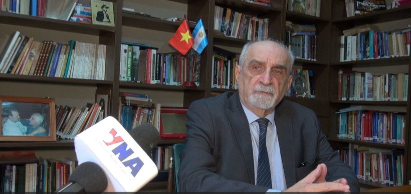 El secretario general del Partido Comunista de Argentina, Jorge Kreyness (Foto: VNA)