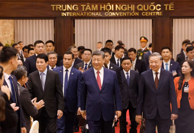 Banquete en honor al secretario general del Partido Comunista de China y presidente de ese país, Xi Jinping, en Hanoi (Foto: VNA)