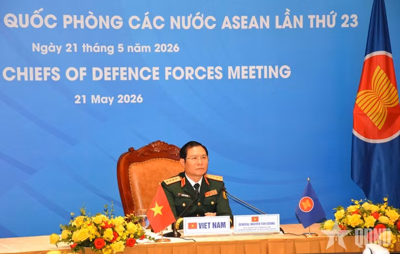 El general Nguyen Tan Cuong, viceministro de Defensa de Vietnam, participa en la ACDFM-23. (Foto: qdnd.vn)