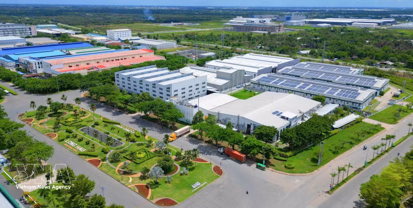 Vista de un parque industrial inteligente y sostenible. (Foto ilustrativa: VNA)