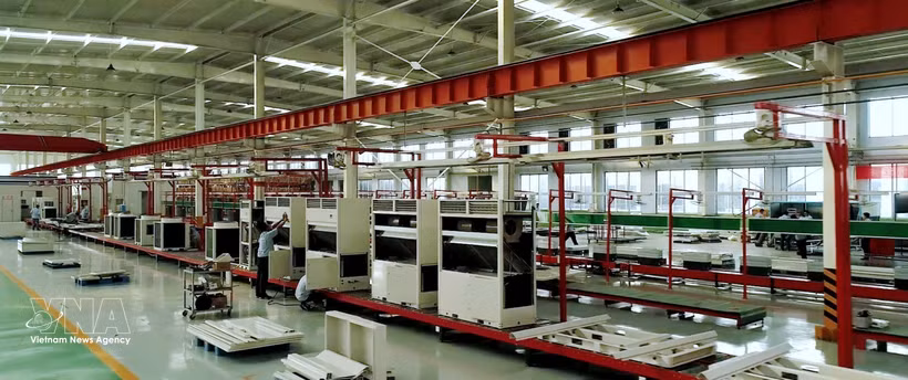 Sistema de climatización centralizada fabricado por una empresa china exportado al mercado vietnamita. (Foto: VNA)