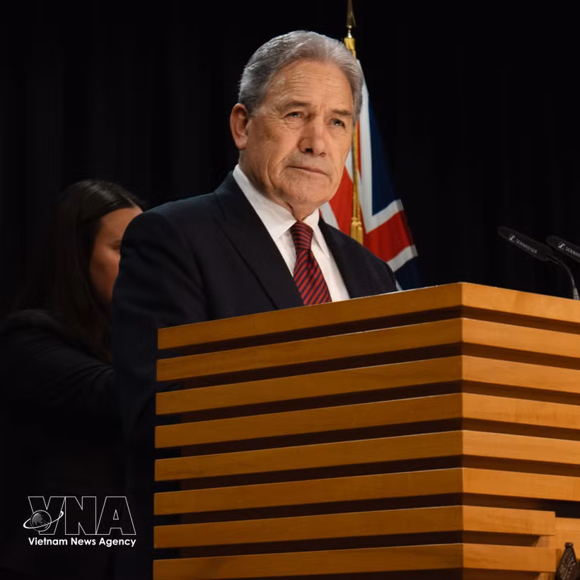 El ministro de Relaciones Exteriores de Nueva Zelanda, Winston Peters. (Foto: VNA)