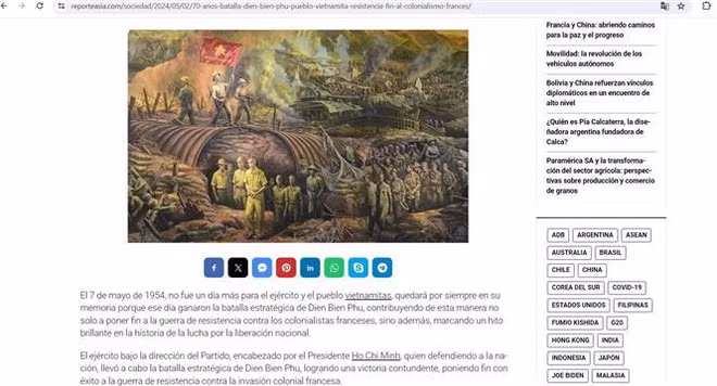El artículo de ReporteAsia sobre el significado de la Victoria de Dien Bien Phu
