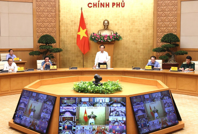 El viceprimer ministro Tran Luu Quang preside la reunión (Fuente: VNA) vna_potal_pho_thu_tuong_tran_luu_quang_hop__ban_chi_dao_quoc_gia_ve_iuu_7434788.jpg