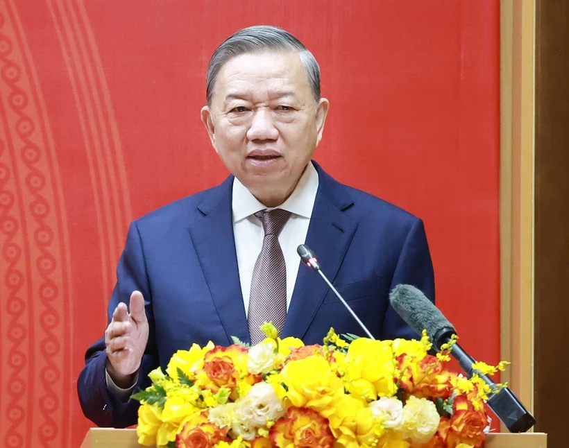 El secretario general del Partido Comunista de Vietnam, To Lam. (Fuente: VNA)