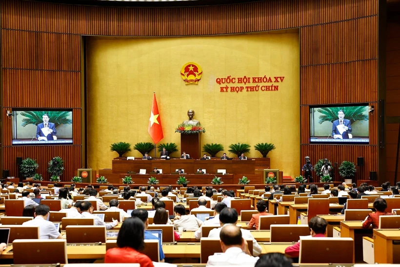 Noveno periodo de sesiones de la XV legislatura de la Asamblea Nacional de Vietnam. (Fuente: VNA)