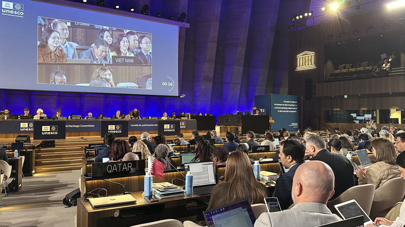 El Comité del Patrimonio Mundial de la UNESCO aprueba la ampliación de los límites del Patrimonio Natural Mundial del Parque Nacional Phong Nha - Ke Bang (provincia de Quang Tri, Vietnam), para incluir también el Parque Nacional Hin Namno (provincia de Khammouane, Laos). (Fuente: VNA)