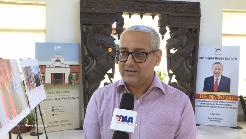 El doctor Rajiv Ranjan, de la Universidad de Delhi. (Foto: VNA)