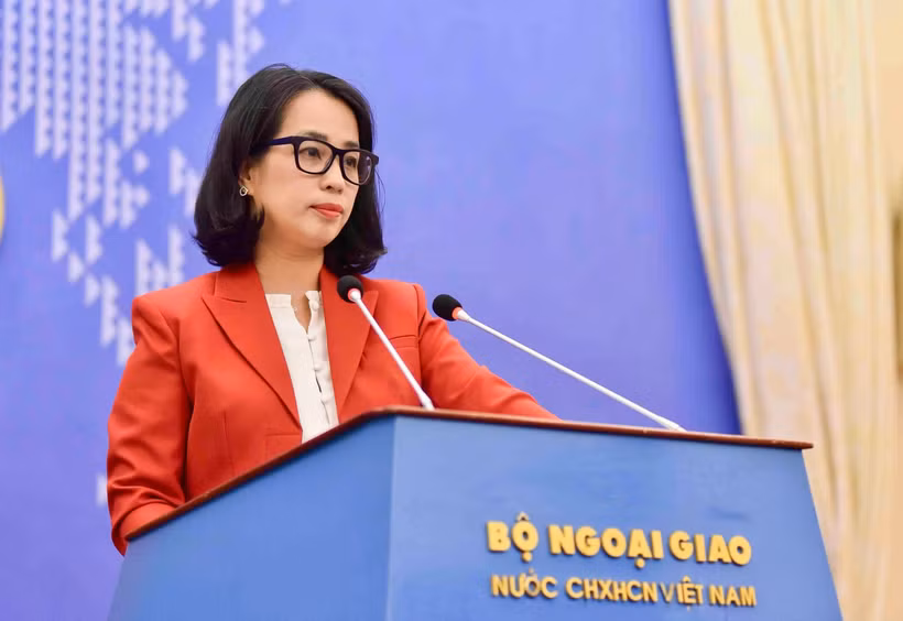 La portavoz de la Cancillería, Pham Thu Hang. (Foto: VNA)