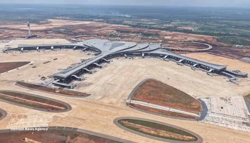 El aeropuerto de Long Thanh en julio de 2026. (Foto: VNA)
