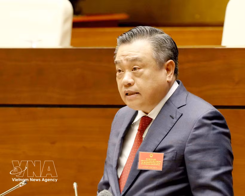 El miembro del Buró Político y jefe de la Comisión del Control Disciplinario del Comité Central del Partido Comunista de Vietnam, Tran Sy Thanh. (Fuente: VNA)