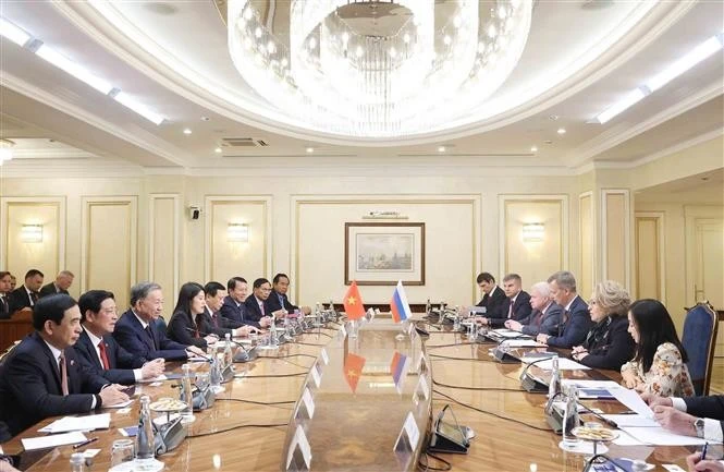 En la reunión. (Foto: VNA)