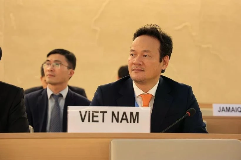 El embajador Mai Phan Dung, jefe de la misión permanente de Vietnam ante la Organización de las Naciones Unidas (ONU), la Organización Mundial del Comercio y otras organizaciones internacionales en Ginebra. (Fuente: VNA)