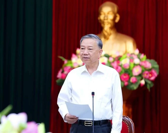 El secretario general del Partido Comunista de Vietnam (PCV), To Lam. (Foto: VNA)