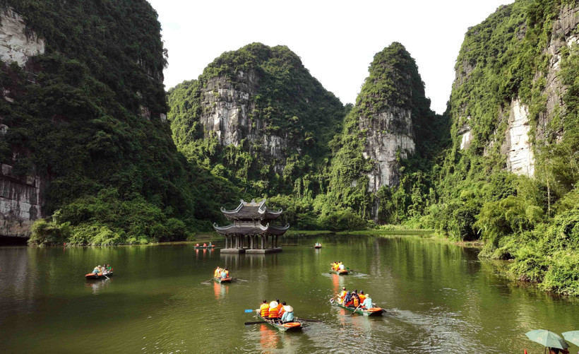 La zona turística de Trang An es un destino atractivo para quienes visitan Ninh Binh. (Foto: VNA)