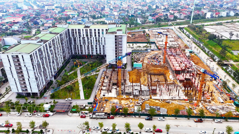 El proyecto piloto de viviendas sociales en el barrio de Thanh Sen, la provincia de Ha Tinh. (Foto: VNA)