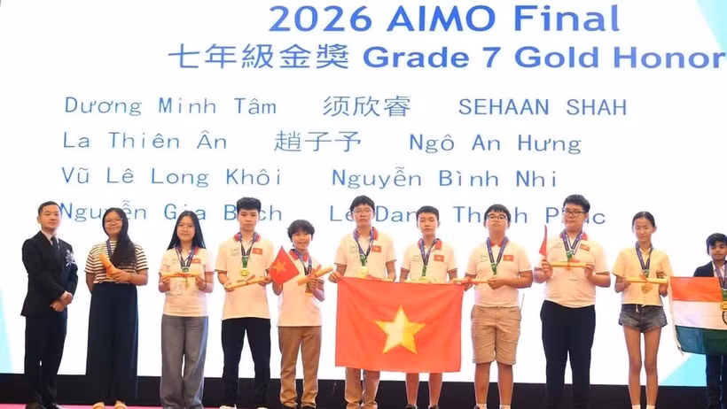 Este año, la delegación de estudiantes vietnamitas logró un gran éxito al obtener más de 200 medallas y premios. (Foto: Comité Organizador)