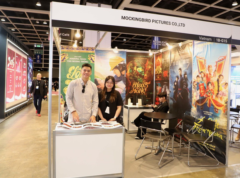 Un stand de Mockingbird Pictures (Vietnam) en el evento (Foto: VNA)