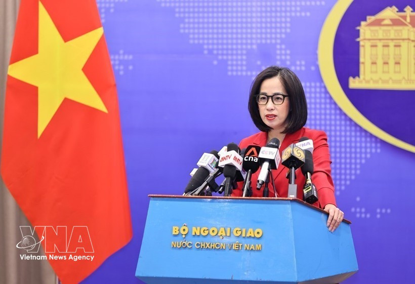 La portavoz del Ministerio de Relaciones Exteriores de Vietnam, Pham Thu Hang. (Fuente: VNA)