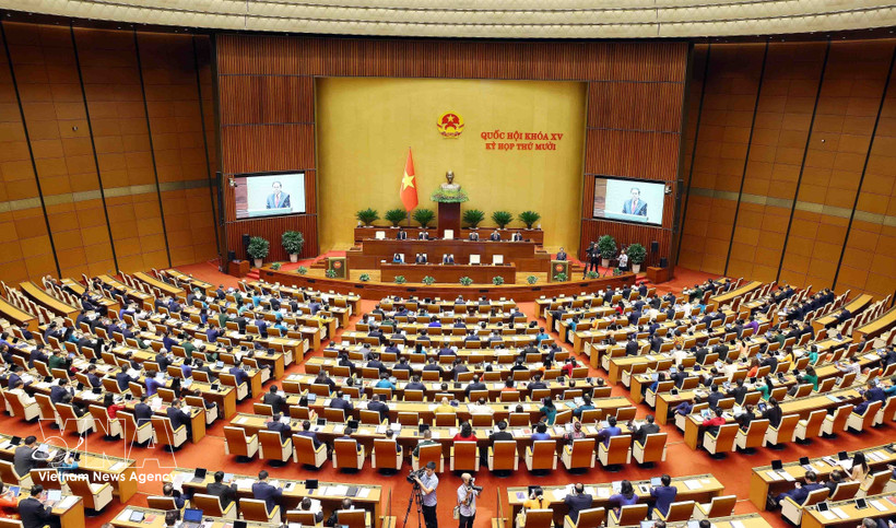 Vista general de la sesión inaugural del décimo periodo de sesiones de la XV Asamblea Nacional. (Foto: VNA)