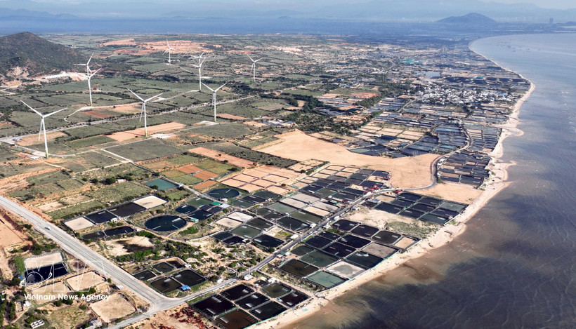 Obra de construcción del proyecto de la central nuclear Ninh Thuan 1 (Foto: VNA)